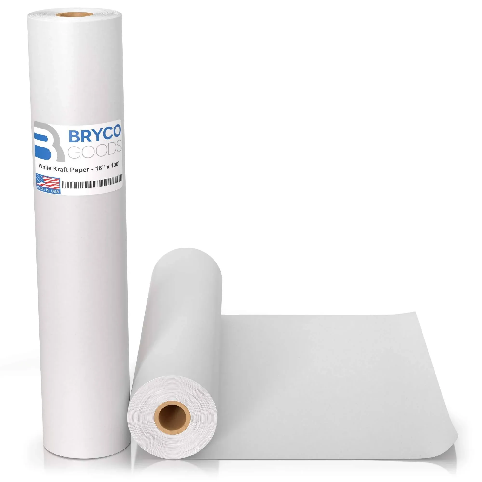 White Kraft Arts and Crafts Paper Roll - 18 inches by 100 Feet (1200 Inch)