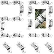 20 pack,Hose Clamp Fasteners only,DIY 304 Stainless Steel Adjustable Pipe Worm Clamp Fasteners for Air Duct Clamps,Exhaust Wrap Clamps,Water Pipe,Pole Mount and Metal Strapping