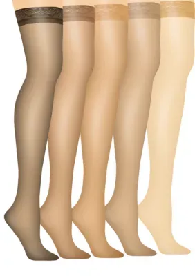 Hanes Silk Reflections Sheer Toe, Silky Sheer Finish Thigh Highs