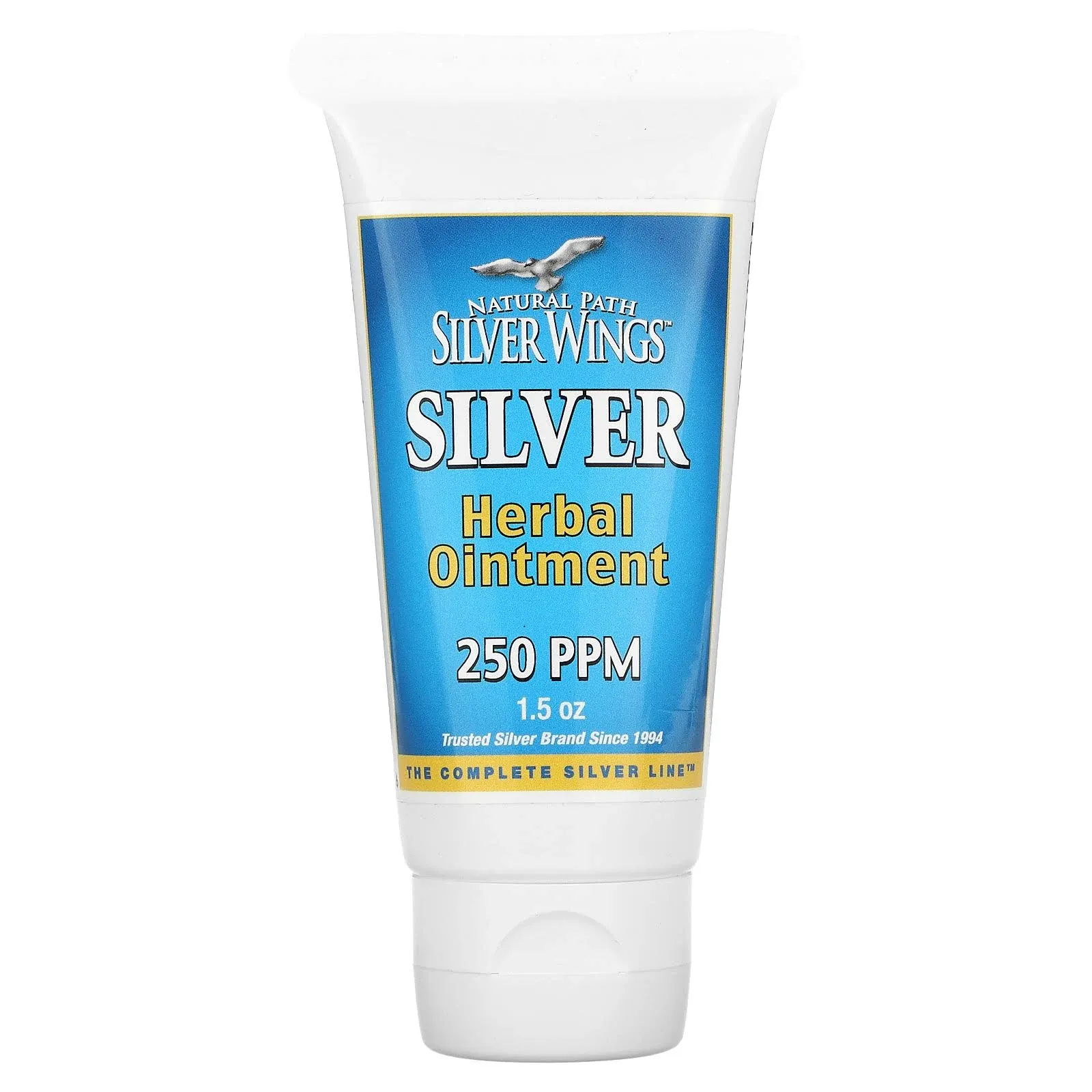 Natural Path Silver Wings Silver 250ppm Herbal Ointment 1.5 oz. Skin Healing & Nourishing