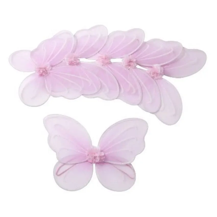 Girls Butterfly Fairy and Angel Wings for Kids 6 Pack Pink