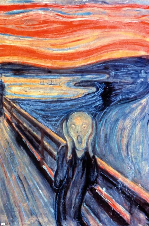 Trends International The Scream by Edvard Munch Wall Poster, 22.375" x 34", Premium Unframed Version