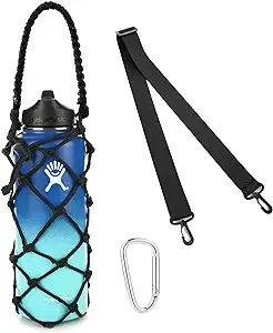 koshine Water Bottle Carrier Weaving Net Cup Holder for Sports Bottle Water Flask 17-25oz 32oz-40oz 64oz(Black (32oz-40oz))koshine Water Bottle Carrier Weaving Net Cup Holder for Sports Bottle Water Flask 17-25oz 32oz-40oz 64oz(Black (32oz-40oz))