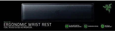 Razer Ergonomic Wrist Rest Pro For Full-sized Keyboards with Cooling Gel Comfort - Black