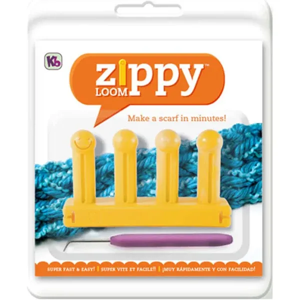 Kb Zippy Loom Scarf Making Yellow Craft Yarn Fast Easy