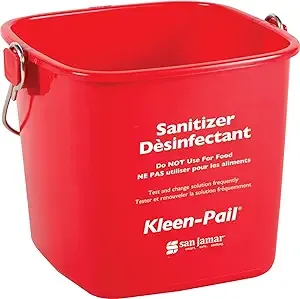 San Jamar Kleen-Pail® Plastic Cleaning Bucket 3 Quarts Red