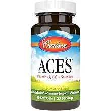 Carlson, ACES, Vitamins A, C, E + Selenium, 50 Soft Gels