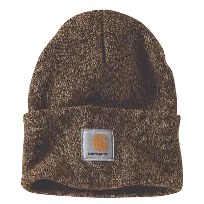 Carhartt Acrylic Watch Hat for Mens Dark Brown/Sandstone - One Size Fits All 