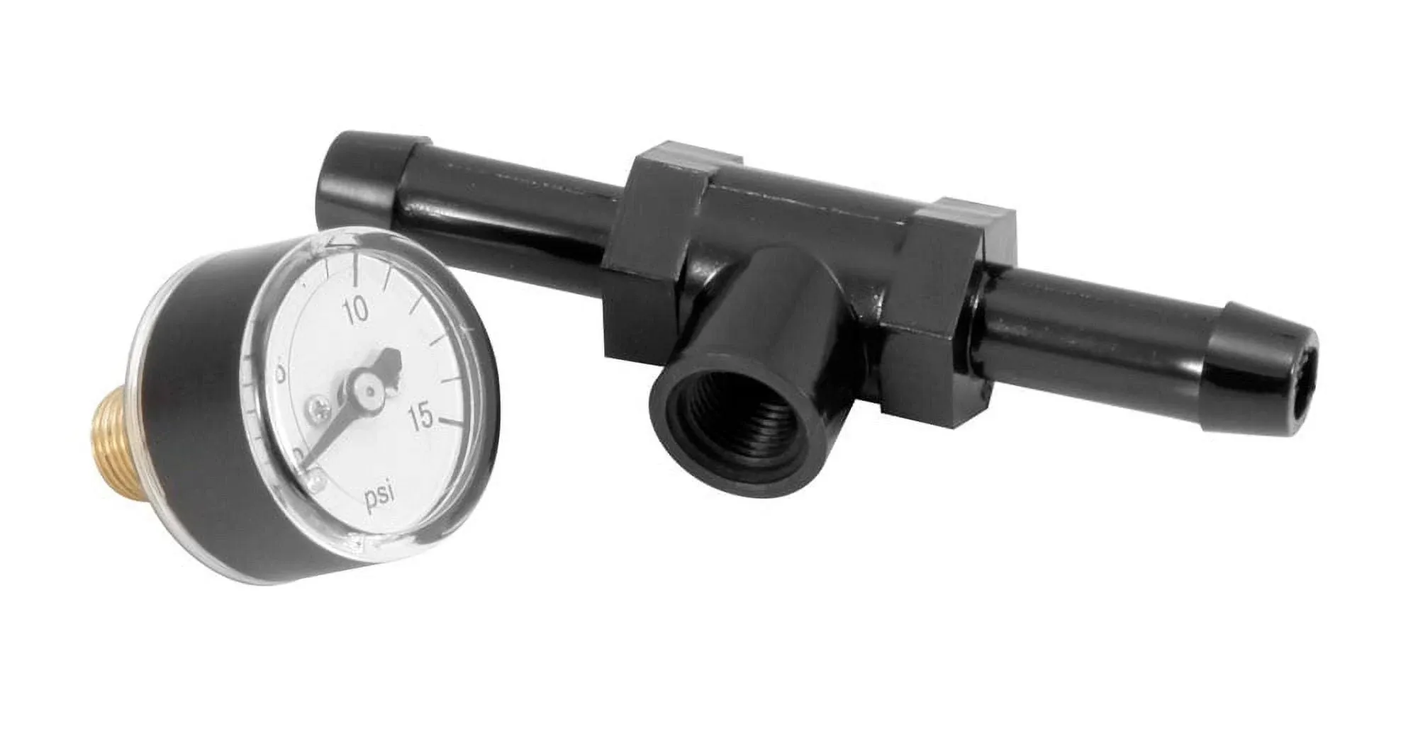 Spectre 59013 Fuel Pressure Gauge w/T-Fitting, 0-15 PSI, 3/8 Inch Line