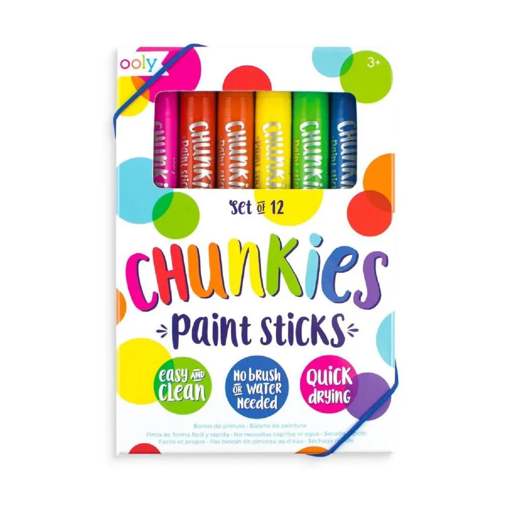 Ooly Chunkies Twistable Tempera Paint Sticks For Kids, No Mess, Quick Drying, Set of 12Ooly Chunkies Twistable Tempera Paint Sticks For Kids, No Mess, Quick Dryin…