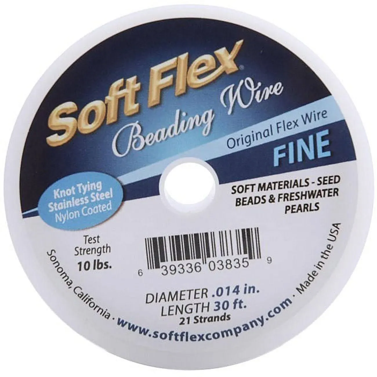 Soft Flex Wire 21-Strand, 0.014-Inch Diameter, Satin Silver