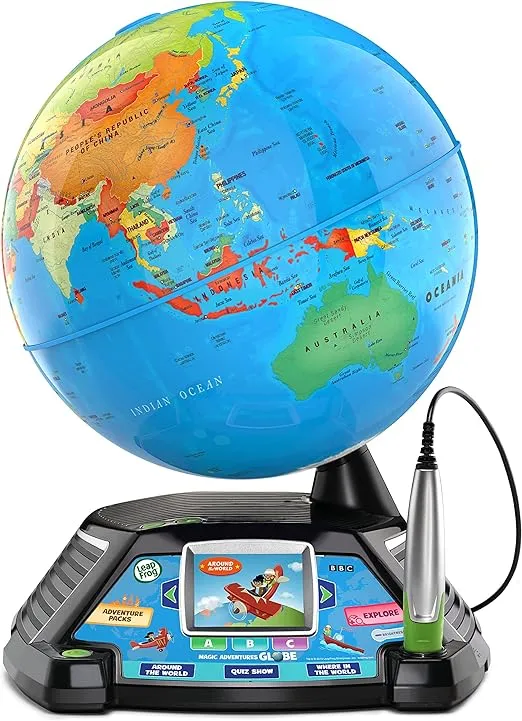 LeapFrog Interactive Childrens Globe, Smart Globe for Kids to Learn Geography While Having Fun, Pre School Educational Toys for Children 5, 6, 7+ Year Olds