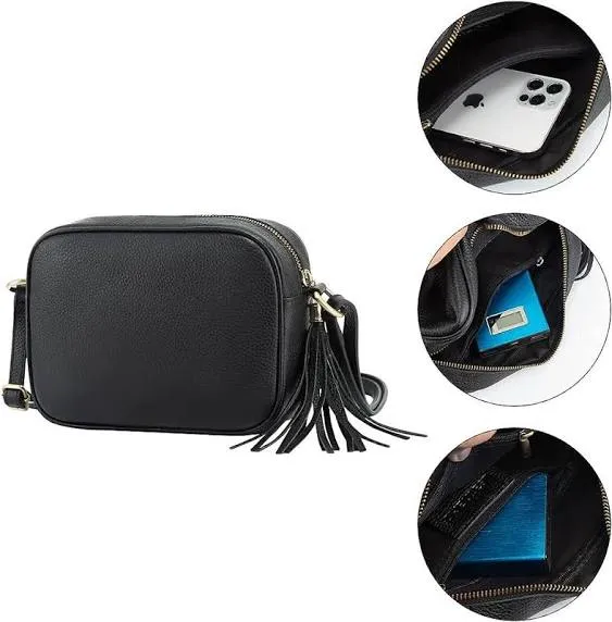 Leather Sling Bag Small Crossbody Fanny Packs for Women Chest Bag for Men Girls