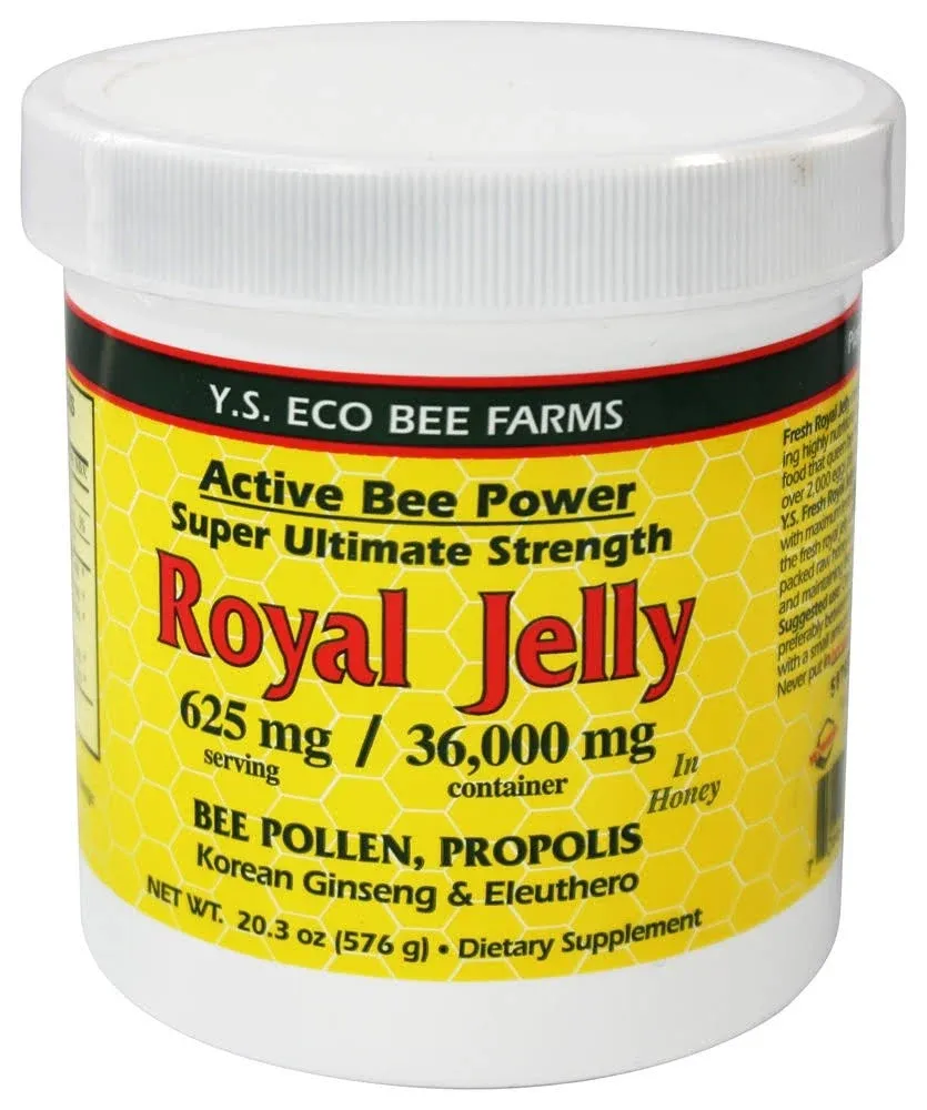 Fresh Royal Jelly + Bee Pollen, Propolis, Ginseng, Honey Mix - 36,000mg Y.S. Org ...