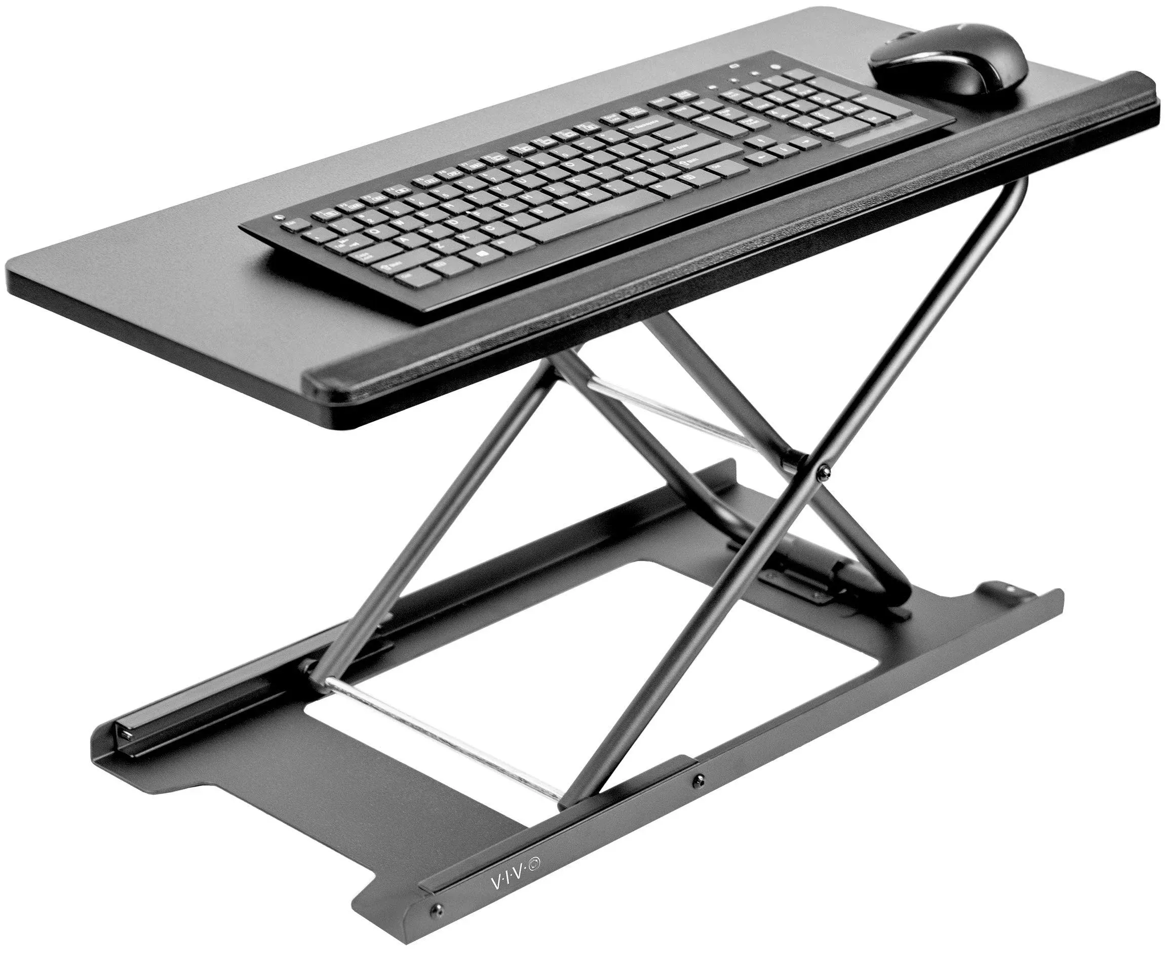 vivo DESK-V000P Black Ergonomic Heavy-Duty Scissors Lift Keyboard and Mouse Riser 27"