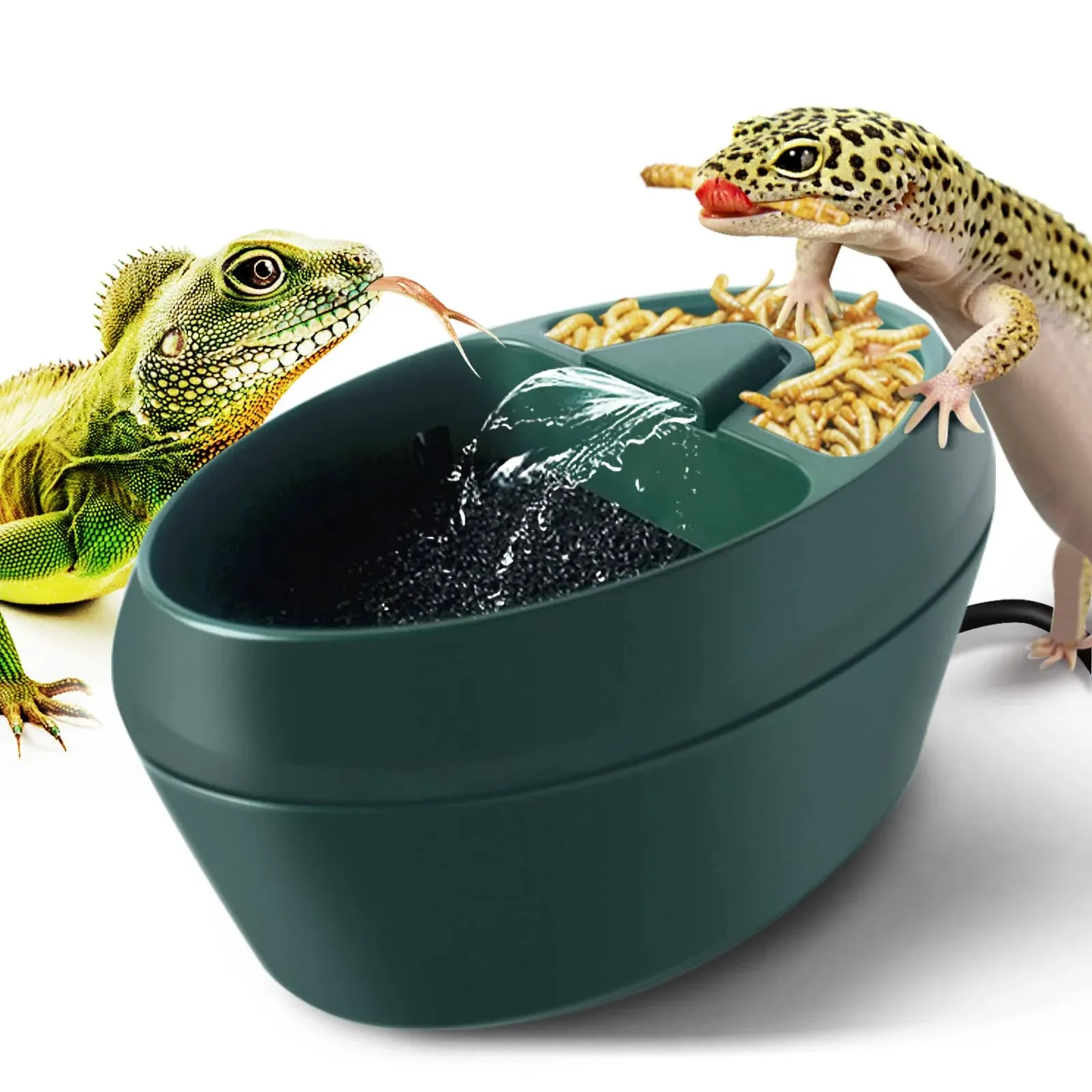 Mygiikaka Reptile Drinking Water Fountain Chameleon Accessories Automatic ...