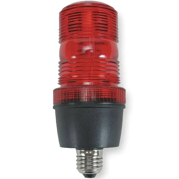 Warning Light, Strobe Tube, Red, 120VAC