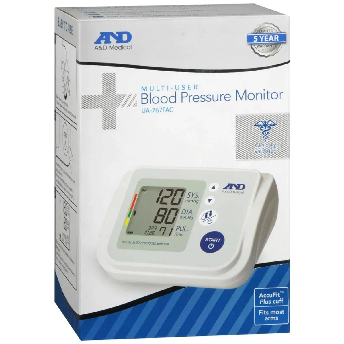 A&D Medical Premium Blood Pressure Monitor with AC Adapter (UA-767FAC)