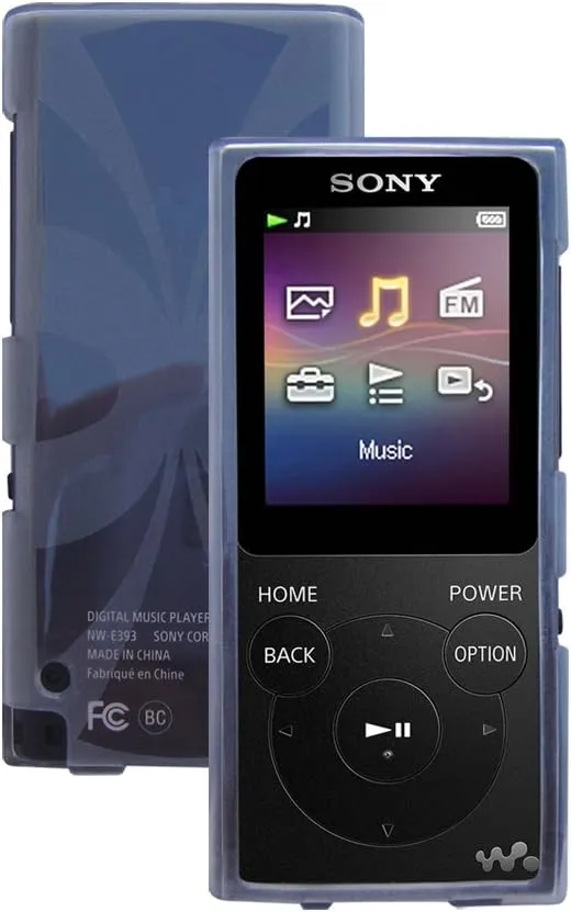 Sony Walkman NW-E393 / NW-E394 / NW-E395 MP3 Player TPU Cover - iShoppingdeals Slim Fit, Anti-Slip Protective TPU Rubber Gel Cover for Sony Walkman NW-E393 / NW-E394 / NW-E395 MP3 Player - Smoke