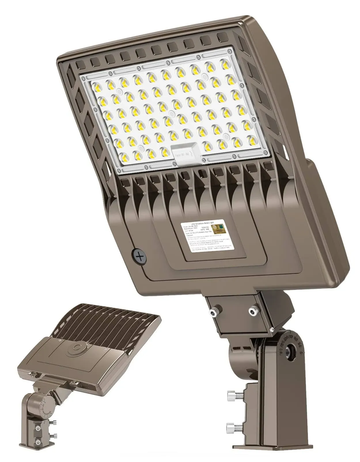 200W LED Parking Lot Pole Light Outdoor IP65 Area Shoebox Commercial Light 5000K