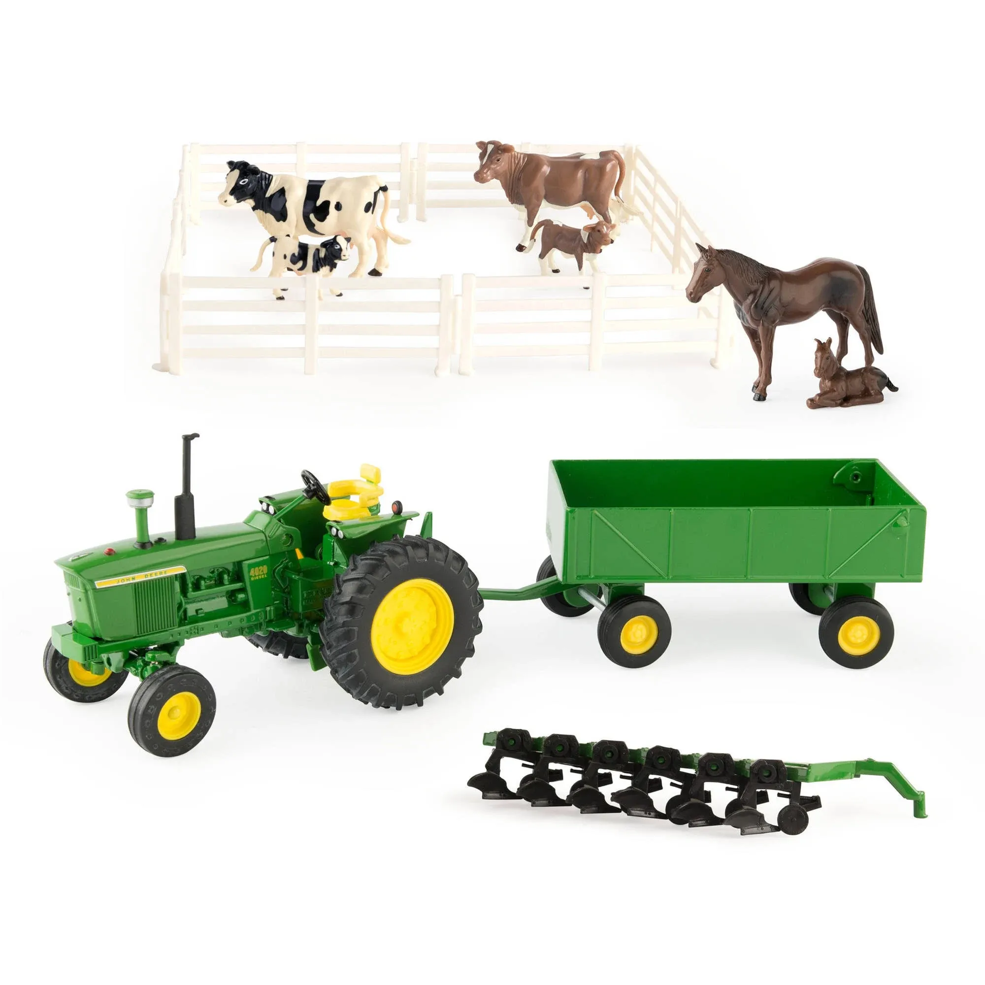 Tomy 1:32 John Deere Diecast Farm Toy Playset - 15474