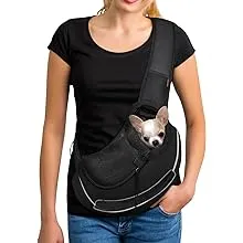 YUDODO Pet Dog Sling Carrier Breathable Mesh Travel Safe Sling Bag Carrier for Dogs Cats