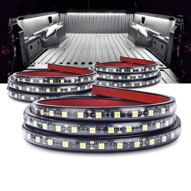 MICTUNING LED Truck Bed Lights 3Pcs 60&#034; White Light Strip Lamp Waterproof Car US