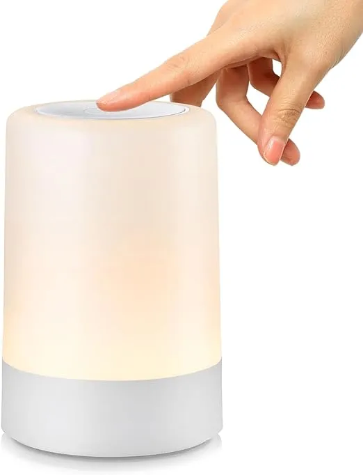 G Keni Nursery Baby Night Light for Kids, Portable LED Touch Night Lamp for Kids and Adult, Breastfeeding, Sleep Aid, USB Rechargeable Nursing Lamp, Bedside Dimmable Warm Night Light (2 Pack)