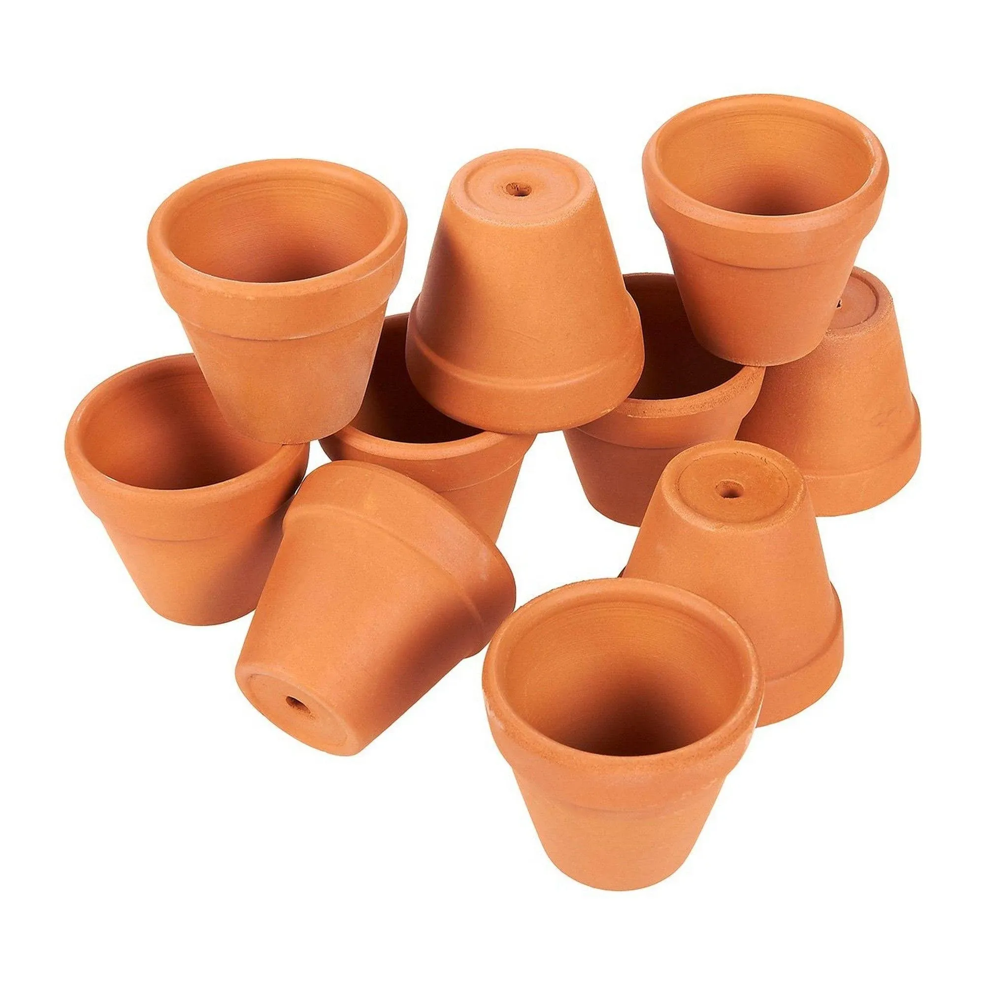 10 Pack Mini Terracotta Pots for Succulents, Small 2-Inch Clay Flower Pot Planters for Gardening