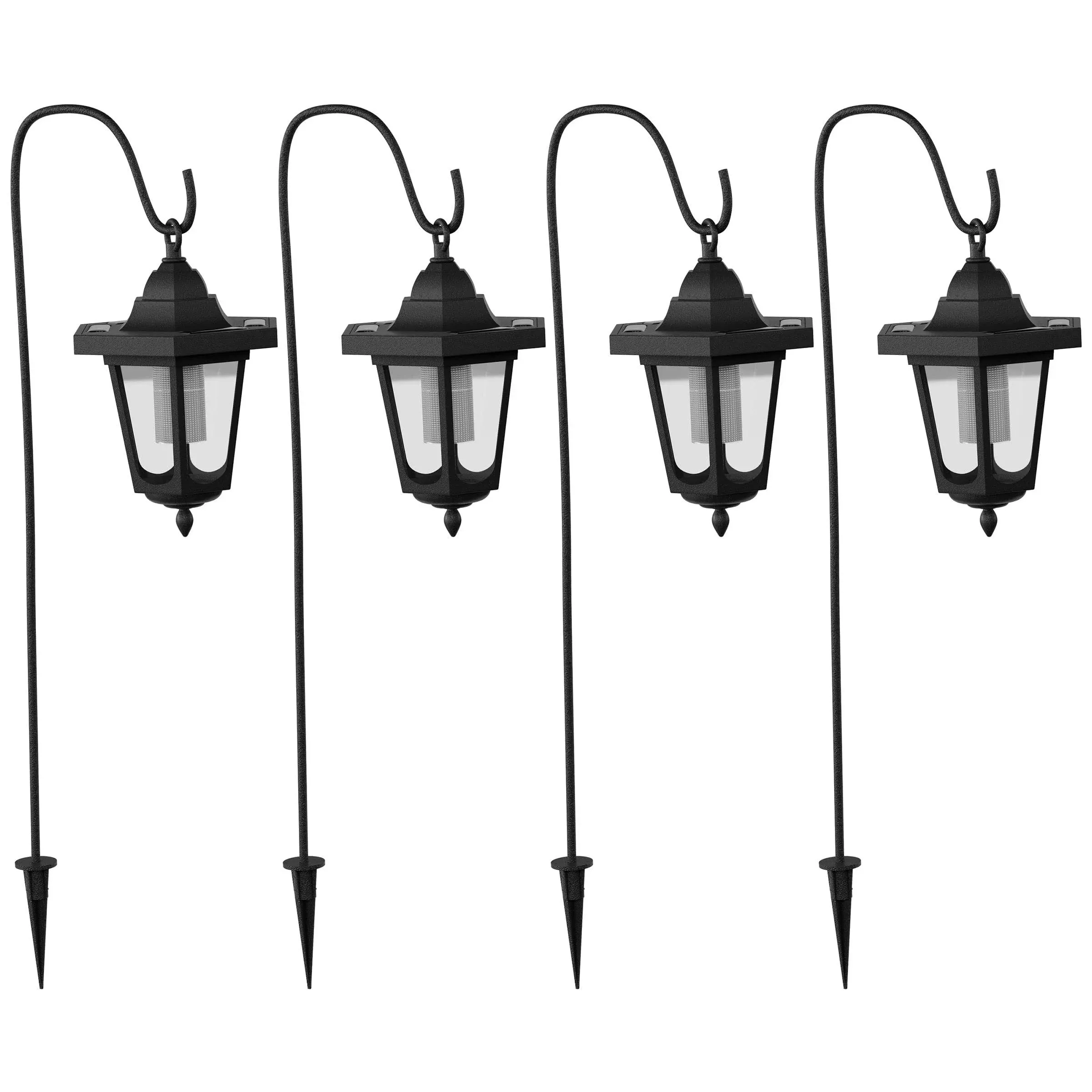 Hanging Solar Coach Lights 26" 2 PC Pure Garden