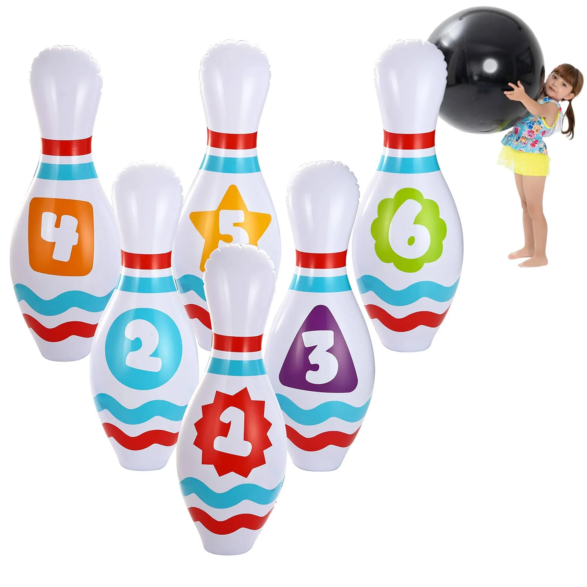 JOYIN Giant Inflatable Bowling Set for Kids and Adults