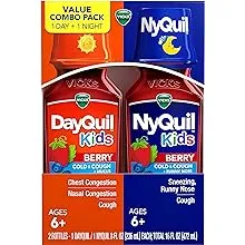 VICKS DayQuil & NyQuil Kids Berry Cold & Cough Medicine Combo Pack, Daytime & Nighttime Relief, 2 8 FL oz Bottles - 8 oz | CVS