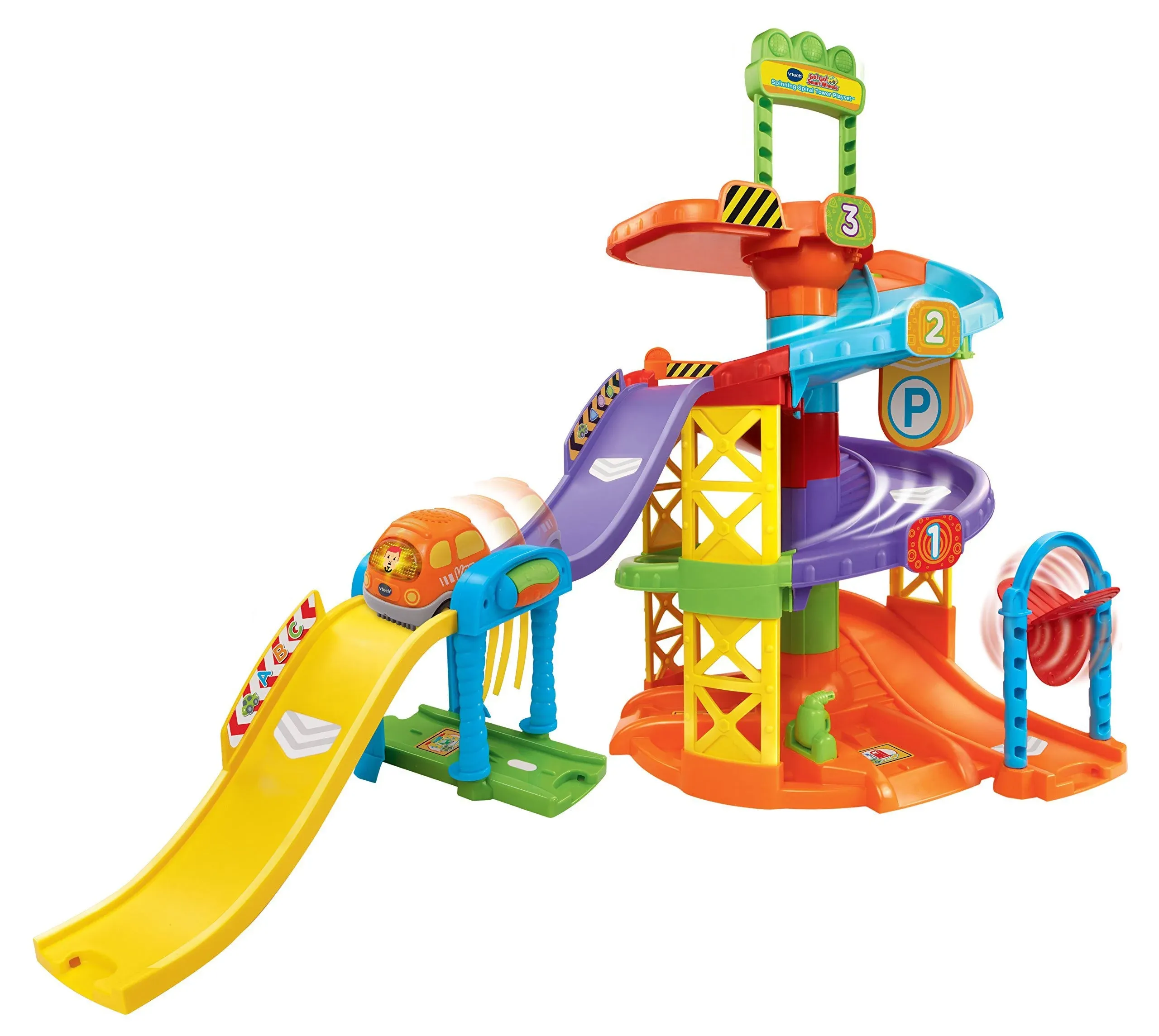 VTech Go! Go! Smart Wheels Spinning Spiral Tower Playset (Frustration Free Packaging)