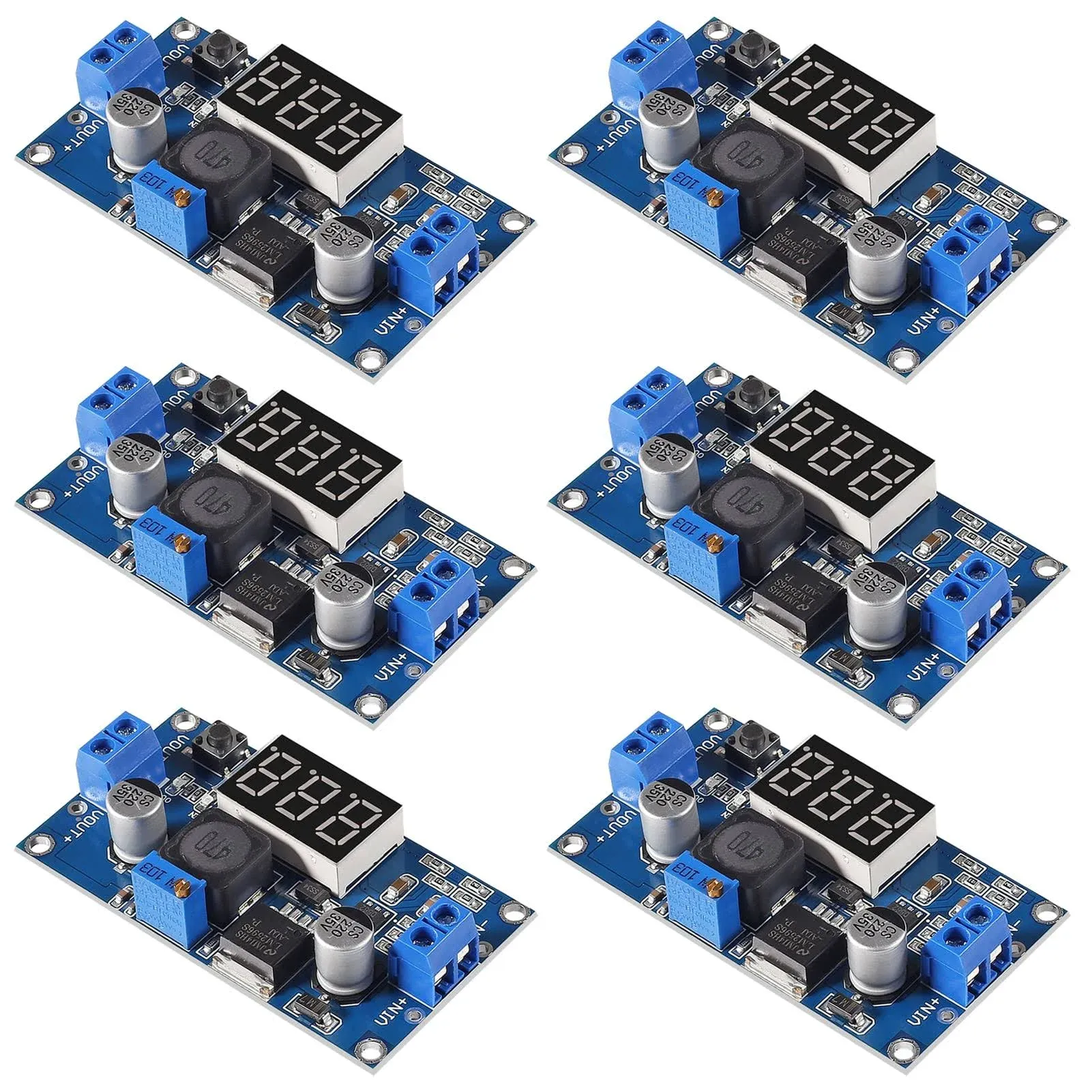 6pcs Lm2596 Adjustable Voltage Regulator 4.0-40V to 1.25-37v DC 36V to 24V to 12V ...