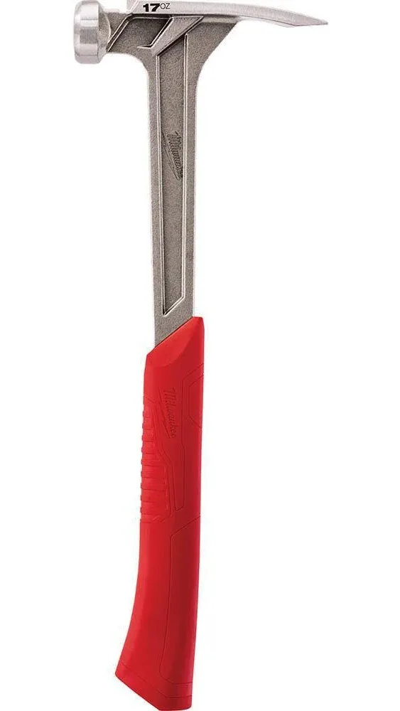 17 Oz. Smooth Face Framing Hammer With Hammer Loop | Milwaukee Steel Ring Oz