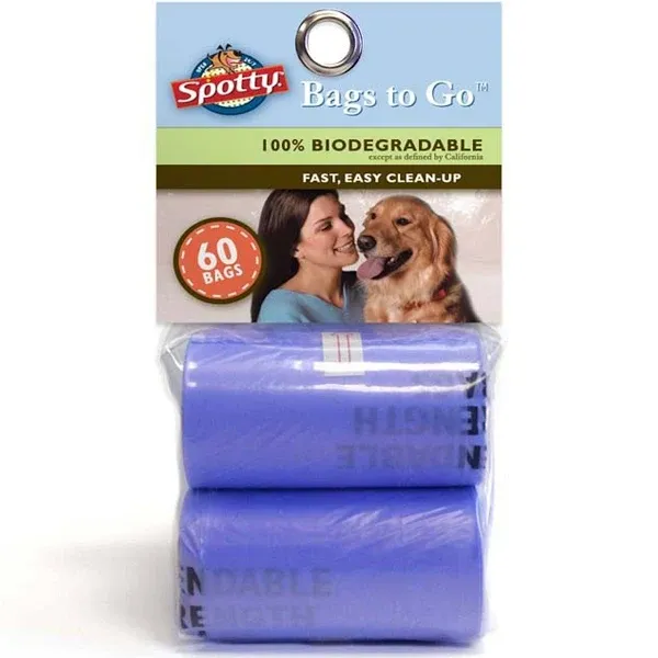 Bags to Go Rolled Doggy Pick Up Refill Bags 60ct