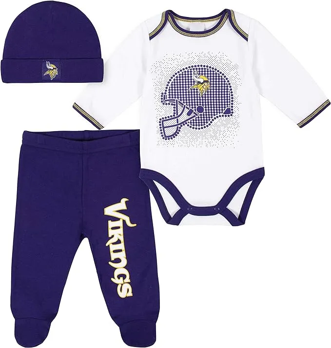 Gerber Unisex Baby NFL Team Footed Pant and Bodysuit Gift Set