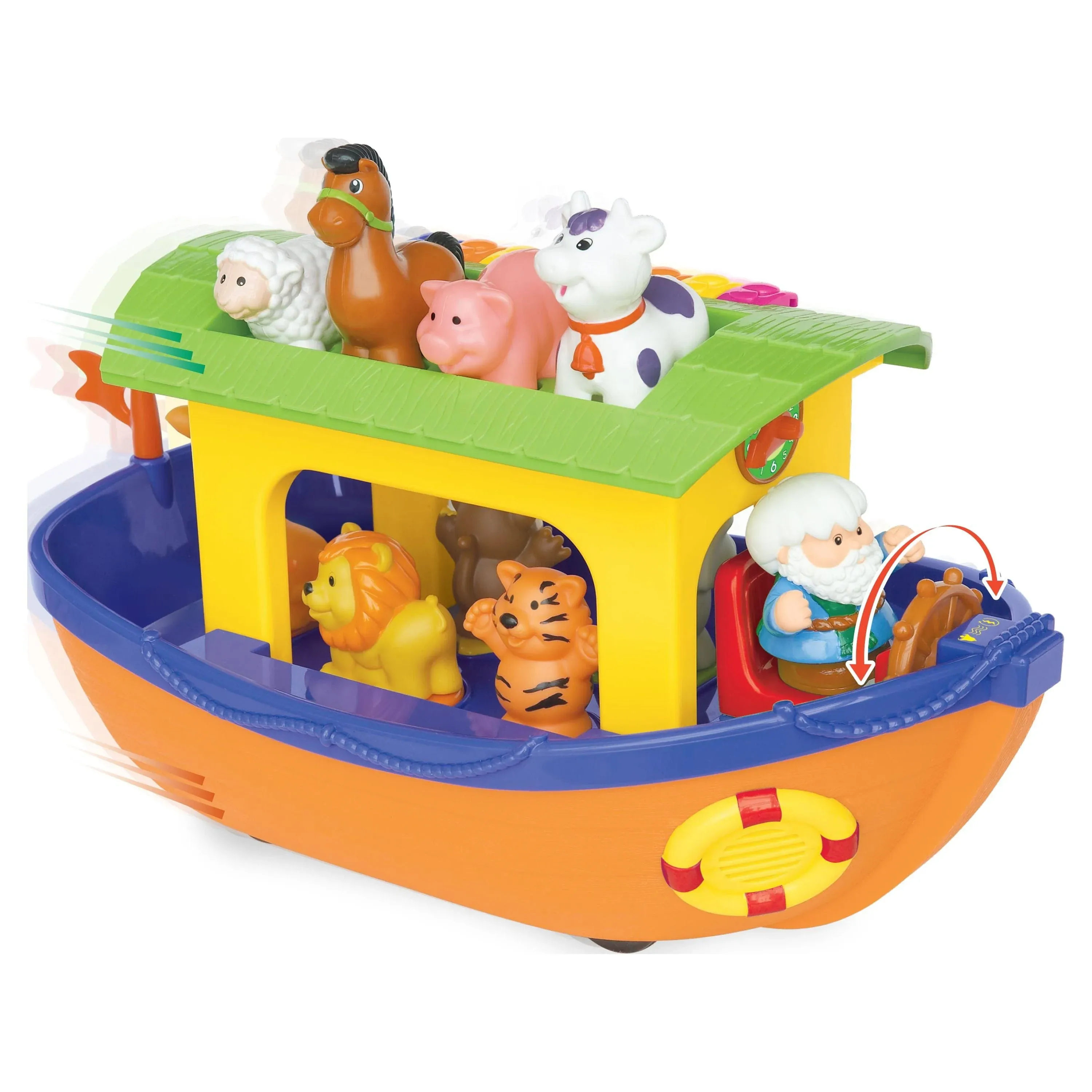 Kiddieland Toys Limited Fun n&#039; Play Noah&#039;s Ark Activity with 9 Animals,