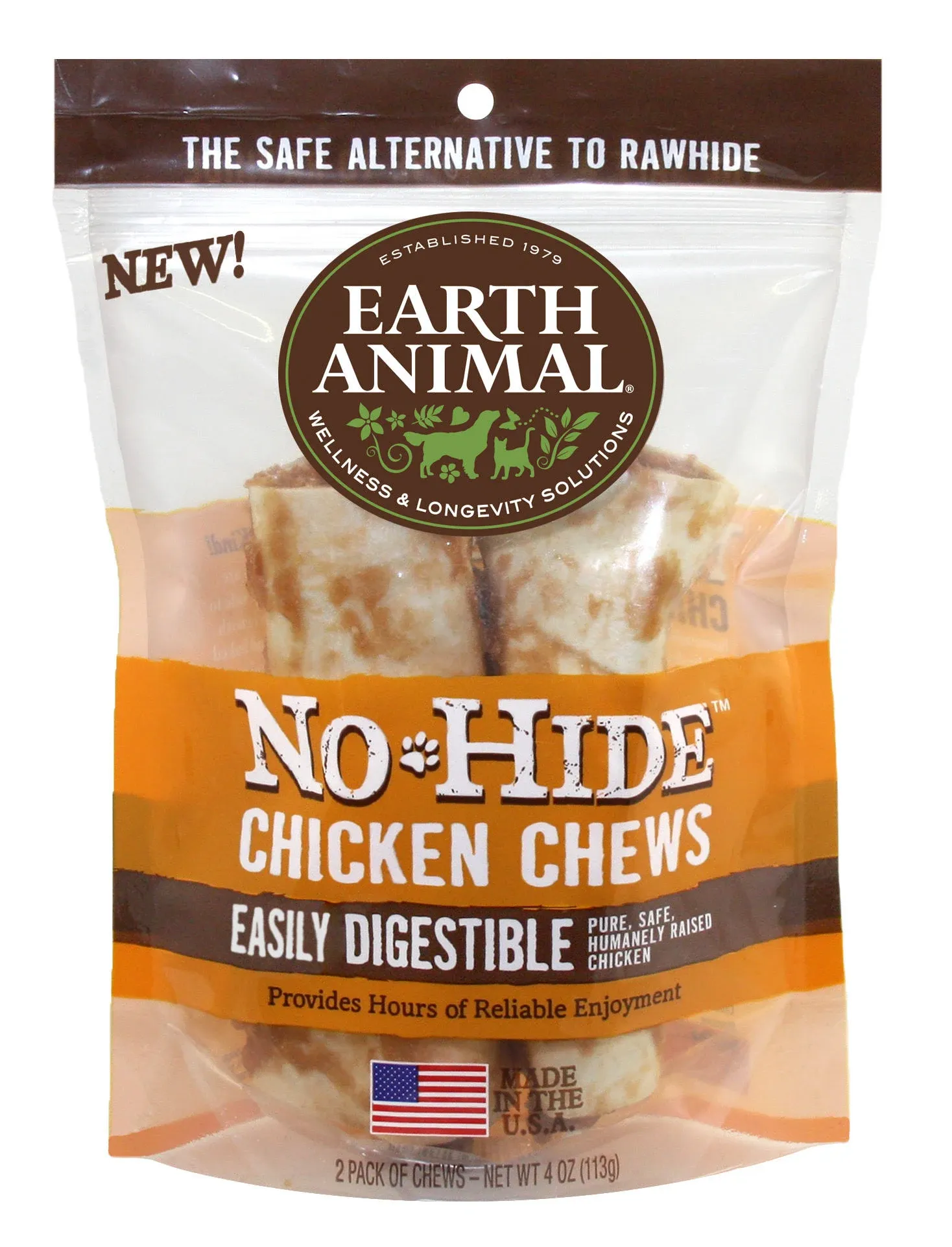 Earth Animal No Hide Chicken Chews Dog Treats