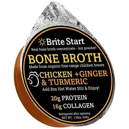 Brite Start Bone Broth with Chicken, Ginger, and Turmeric