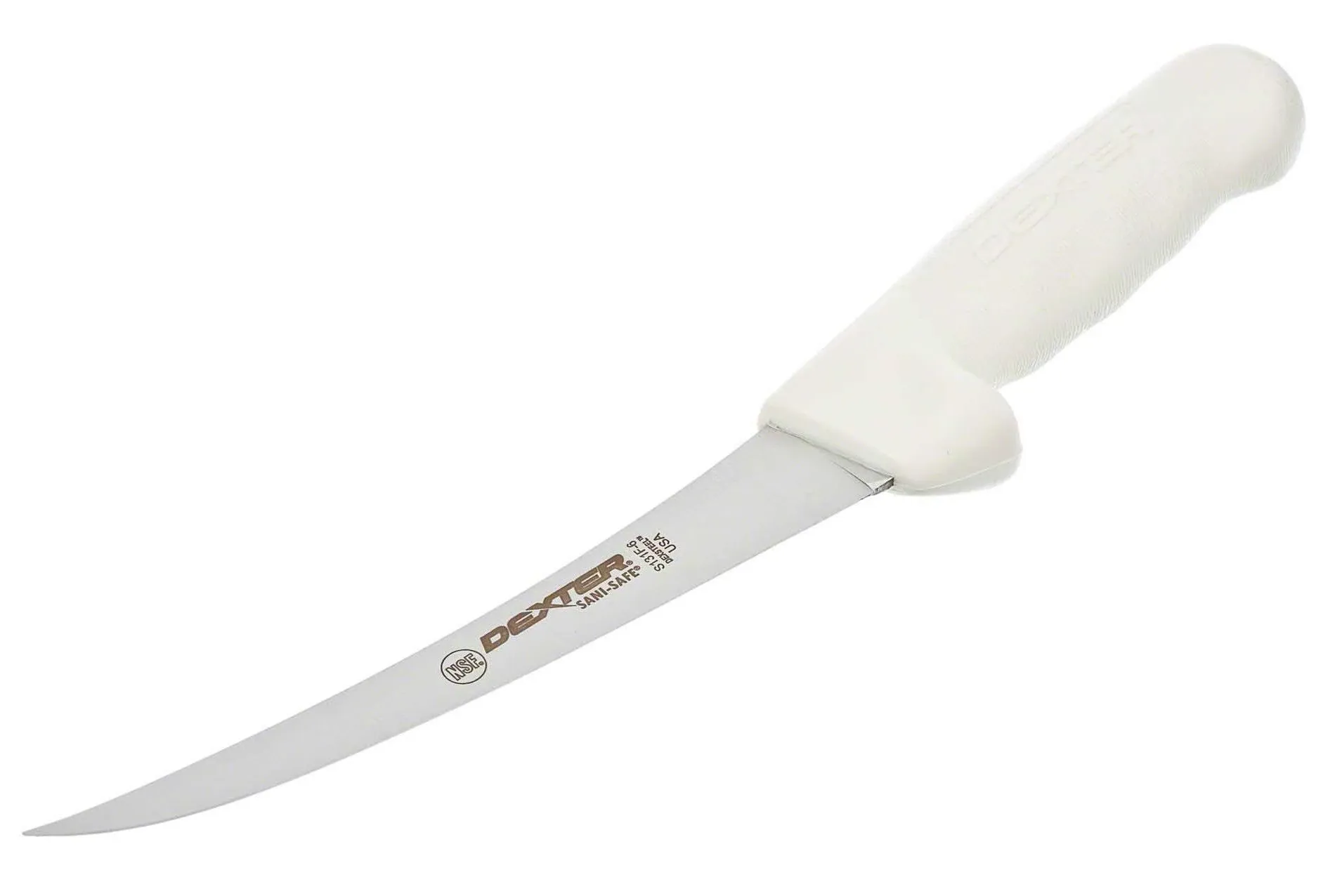 Dexter-Russell S1316PCP Sani-Safe White 6&#034; Curved Boning Knife