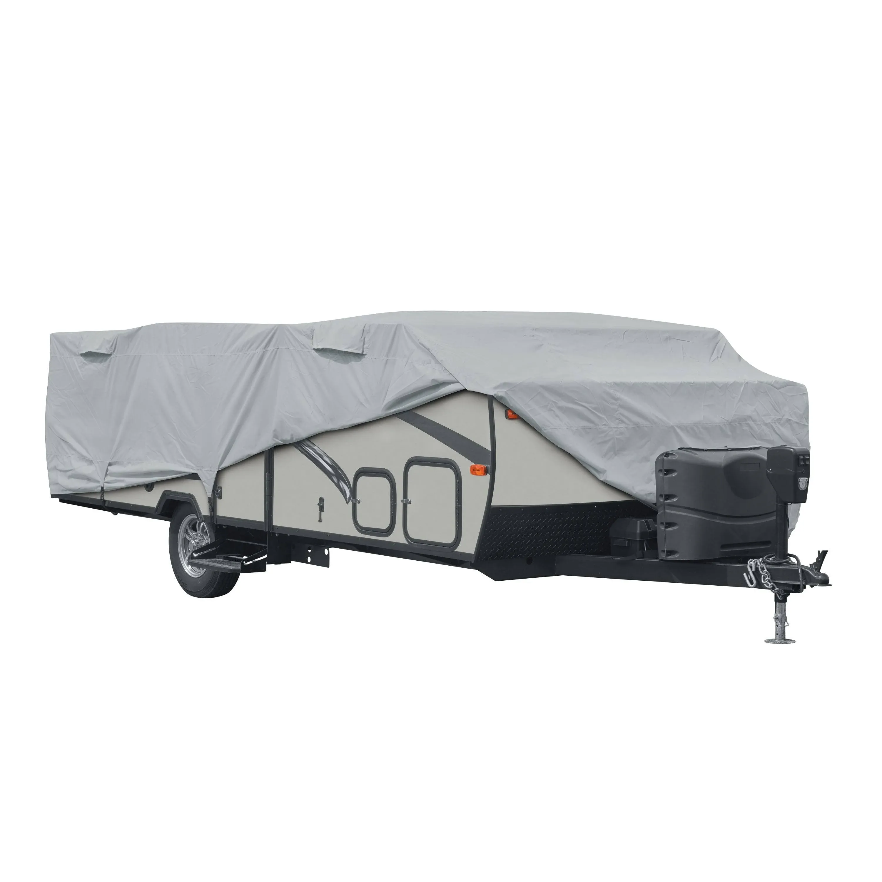 Folding Camping Cover, 18 ft-20 ft L Grey