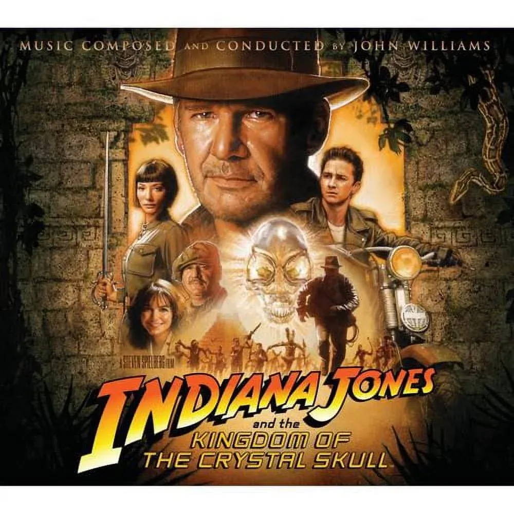 SEALED~CD~INDI<wbr/>AN JONES-KINGDOM OF THE CRYSTAL SKULL~HYPE STICKER~NEW OLD STOCK