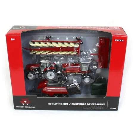 Massey Ferguson 1/64 4 Piece Haying Set