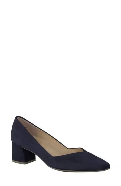 Paul Green Rendi Pointed Toe Pump in Blue Suede