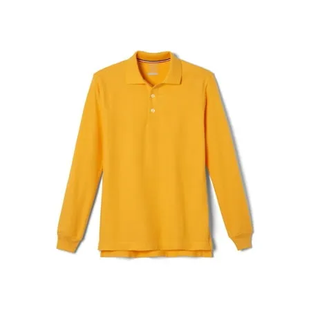 French Toast Boys School Uniform Long Sleeve Pique Polo Shirt