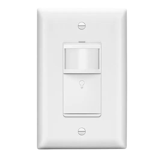 Lider Motion Sensor Switch with Wall Plate, PIR Sensor Light Switch