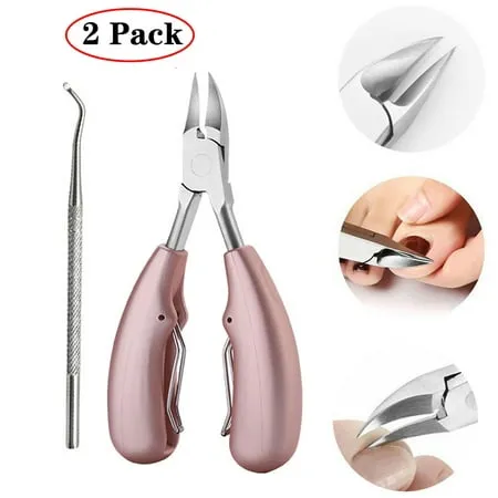 Amerteer Toenail Clippers Professional Thick Ingrown Toe Nail Clippers for Men Seniors Nail Clippers for Thick or Ingrown Nails Precision Diabetic Pedicure Tool Professional Podiatrist