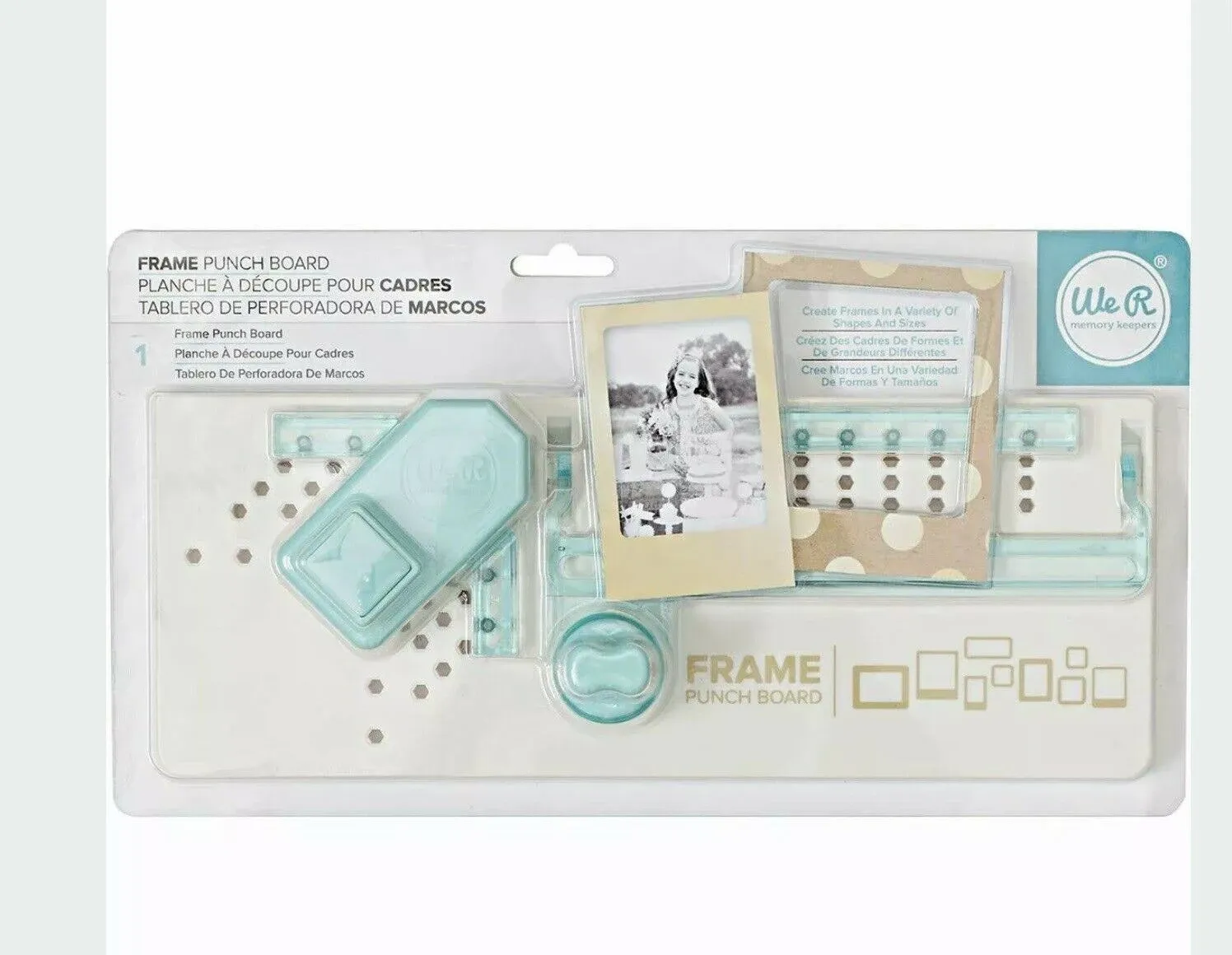 We R Memory Keepers. Frame Punch Board, Create Paper Frames, 2 inches to 12 Inches, Perfect Tool for Scrapbooking, Arts and Crafts and Other Projects