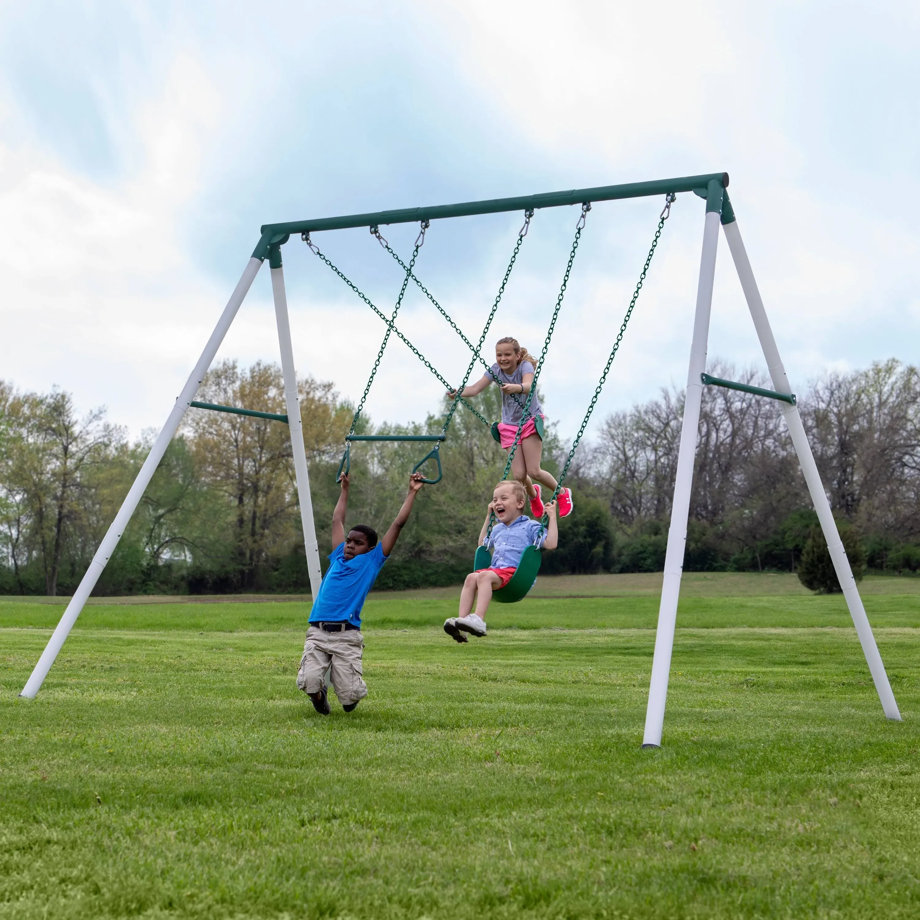 Backyard Discovery Big Brutus Heavy-Duty Metal A-Frame Swing Set